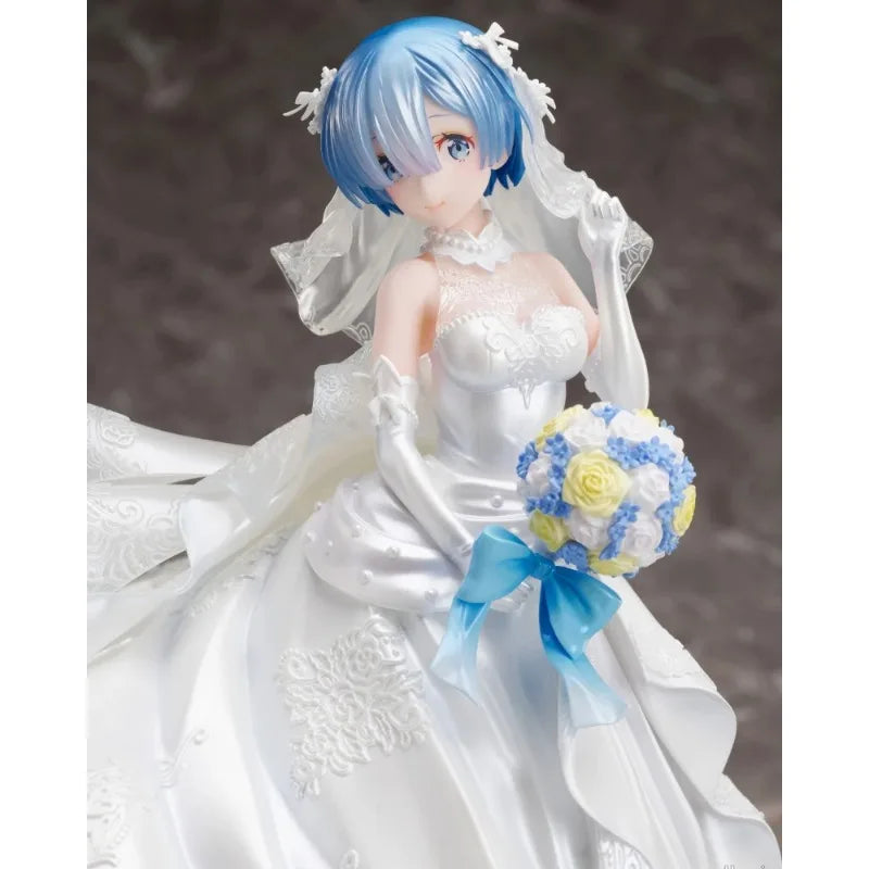 F:NEX Original:Anime Re:Zero REM white wedding style 23cm PVC Action Figure Anime Figure Model Toys Figure Collection Doll Gift