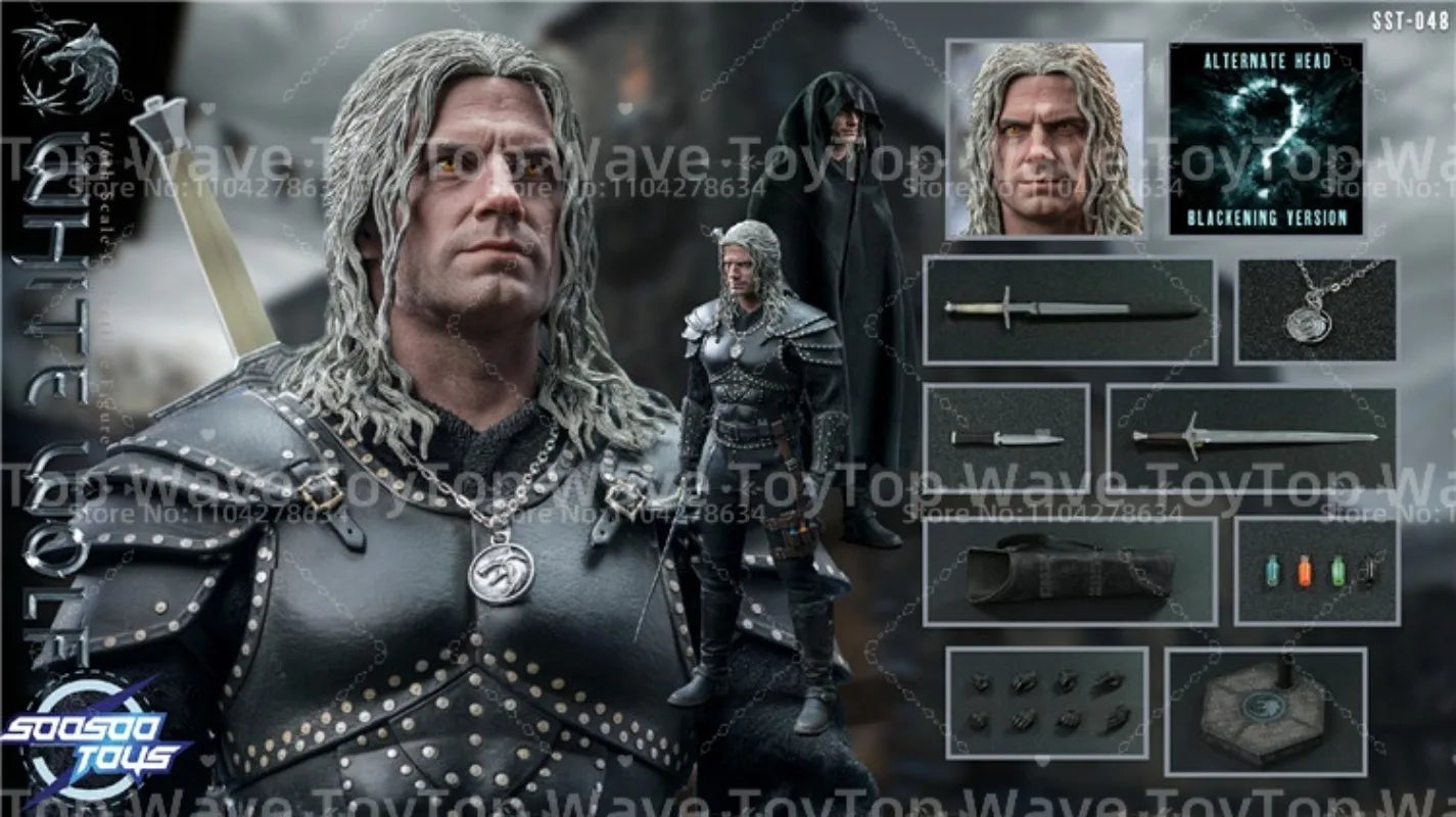 2025 New Stock Soosootoys SST048 1/6 Scale Male Soldier Demon Hunter Wizard Geralt 12'' Full Set Action Figure Model Doll Toy