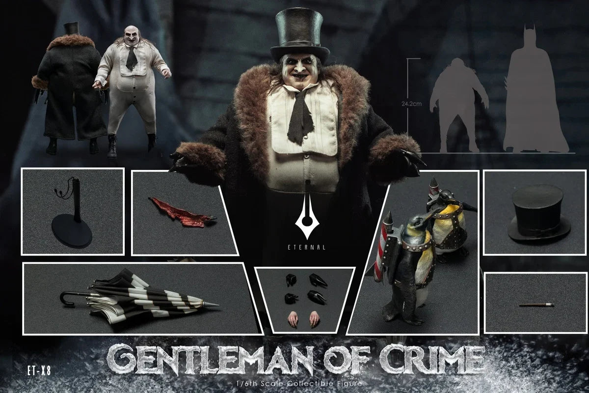 Brand New ETX8 1/6 Collectible Toys The Penguin Gotham Gentleman Villain Criminal Full Set 12inch Action Figure Model Toy