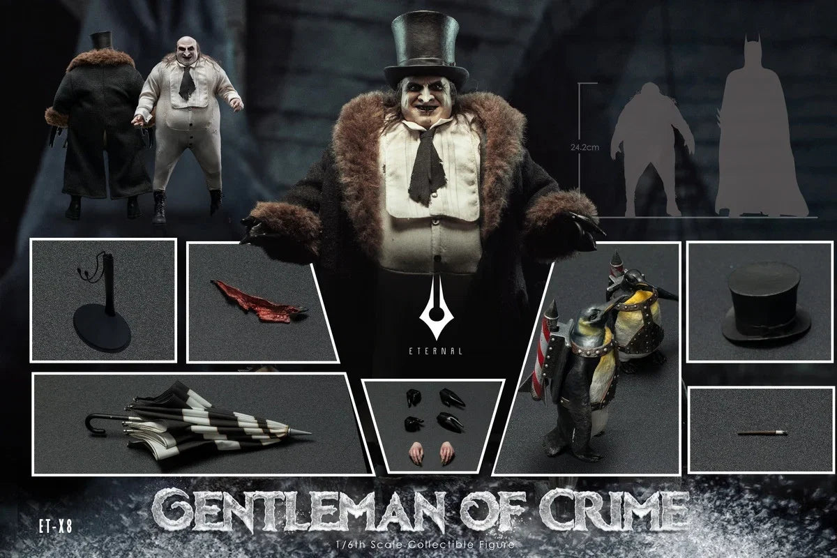 In Stock ETX8 1/6 Collectible Toy The Penguin Gotham Gentleman Villain Criminal Full Set 12inch Action Figure Xmax Model Toy