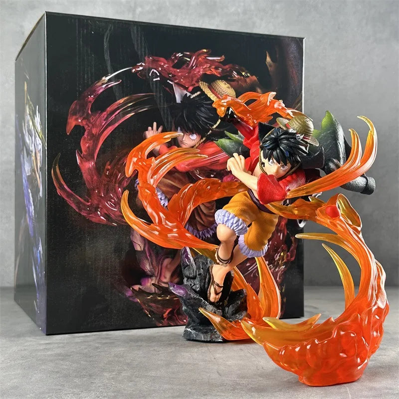 23cm/9in Gear 5 Luffy Original Genuine Anime One Piece Figure Sun God Nika Luffy Statue Action Figure Toy Gifts