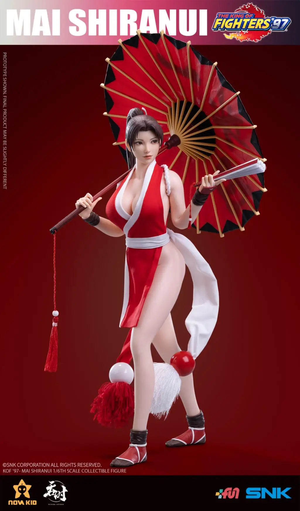 [IN STOCK] SNK Copyrighted Authorization King of Fighters 97 Mai Shiranui TS-XZZ-002 Action Figure Toy With Box