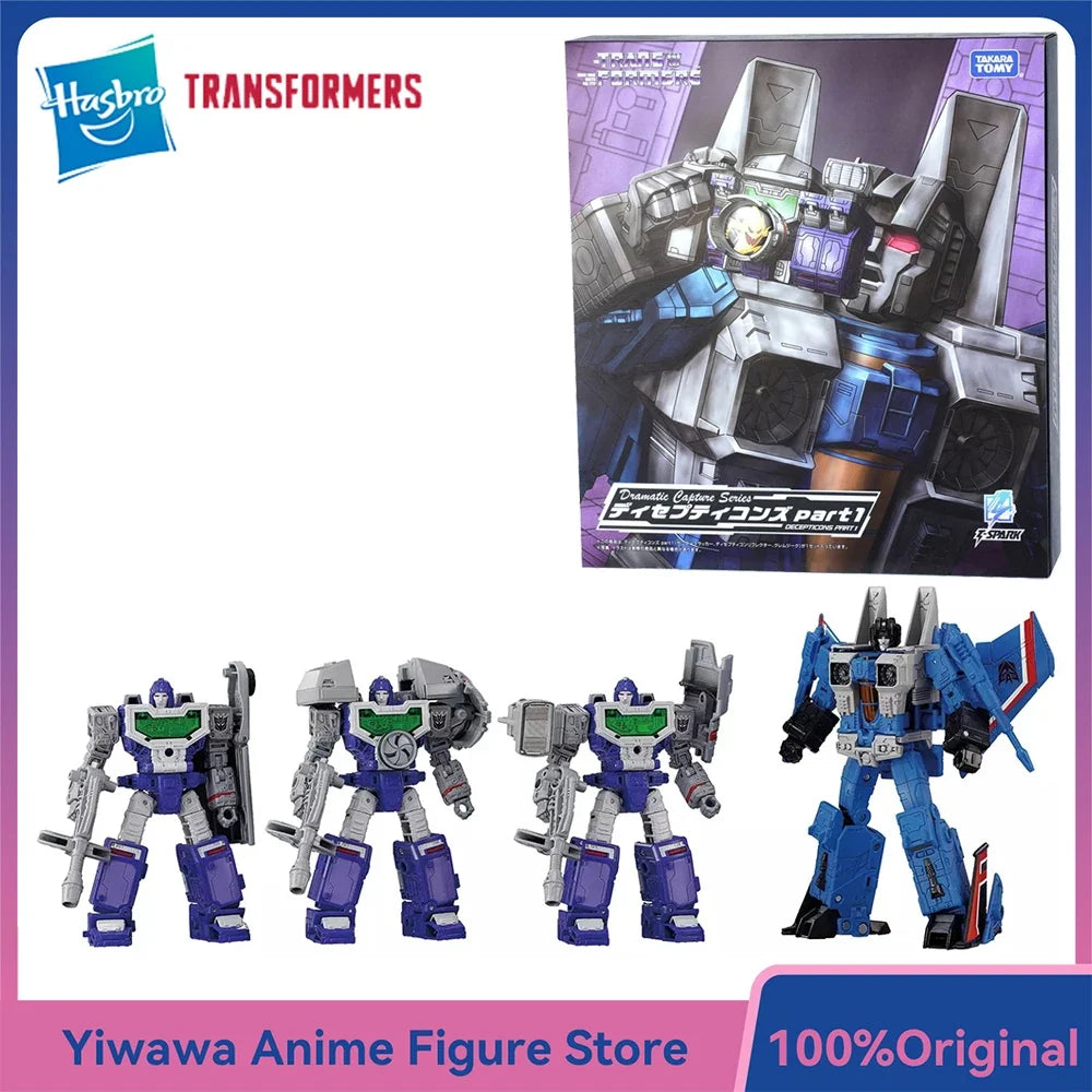 [In-Stock] Transformers Takara Tomy Dramatic Capture Series Decepticons Part 1 Thundercracker & Reflector Figure Model Gift Toys