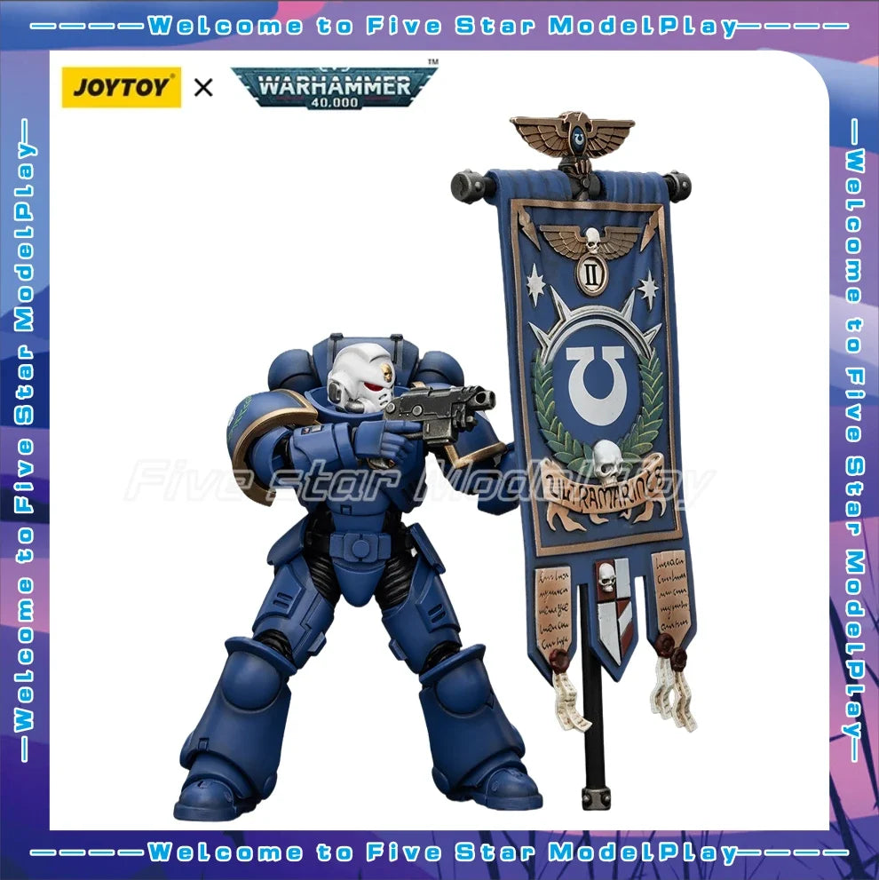 【FS】Original JOYTOY Warhammer 40K New Ultramarines Primaris Ancient Posca 1/18 Action Figure Models Anime Toys Gifts Collection