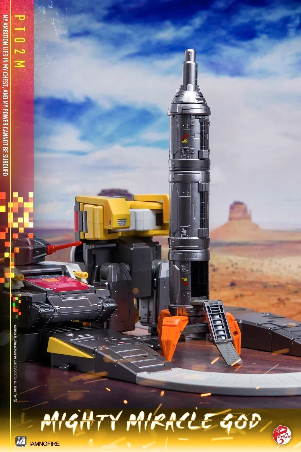 [In Stock] PANGU Transformation PT-02M PT02M MIGHTY MIRACLE God Scale Down 26cm Defensive Fortress Base Action Figure