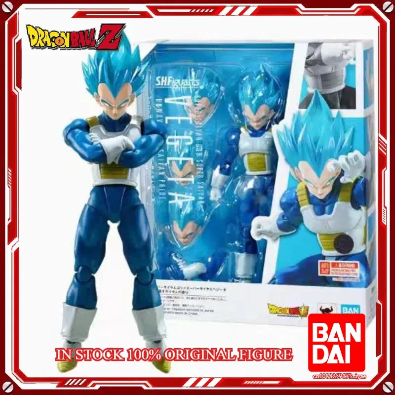 In Stock 100% Original Bandai S.H.Figuarts Shf Super Saiyan God VEGETA The pride of Saiyans Anime Action Collection Figures