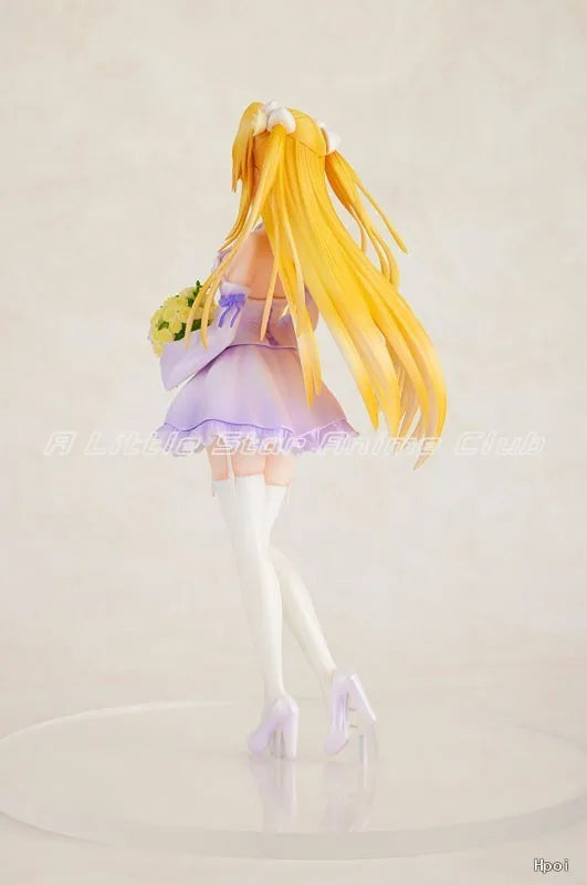 Original KADOKAWA CAworks To Love-Ru Darkness Golden Darkness Wedding Dress Animation Figures Model Toys