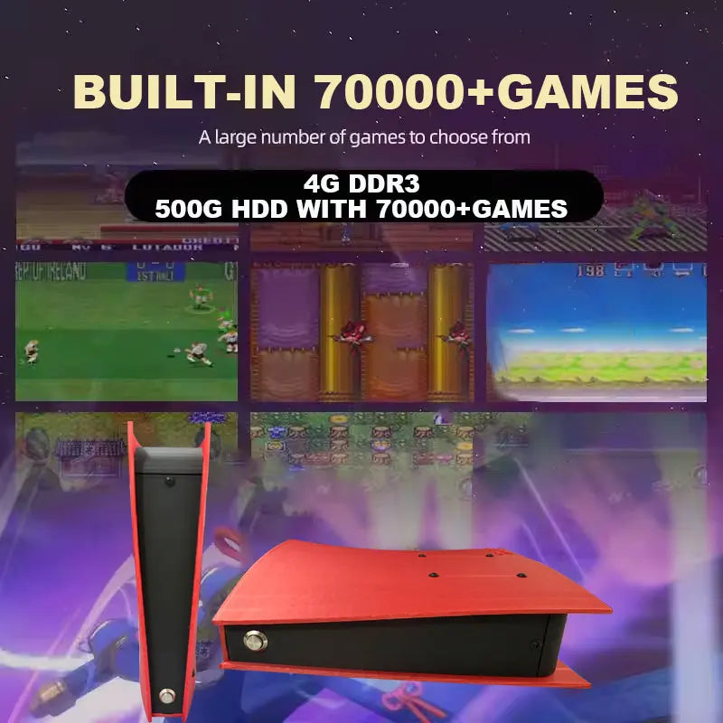 1TB X2 Game Console for PS2/PSP/N64/Wii/Gamecube/Saturn With 70000+Games 60+ Emulators Plug&Play For Win PC Wireless Controller
