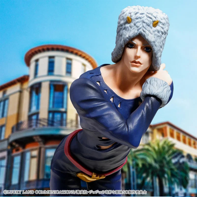 Original Bandai Judai JoJo's Bizarre Adventure Stone Ocean Kujo Jolyne Jotaro Weather Report Anasui Pucci Emporio Figure Toys