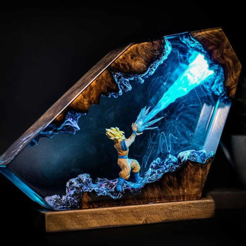 Dragon Ball Surrounding Model Night Light Wukong Shock Wave Surrounding Dragon Ball Resin Night Light Birthday Gift