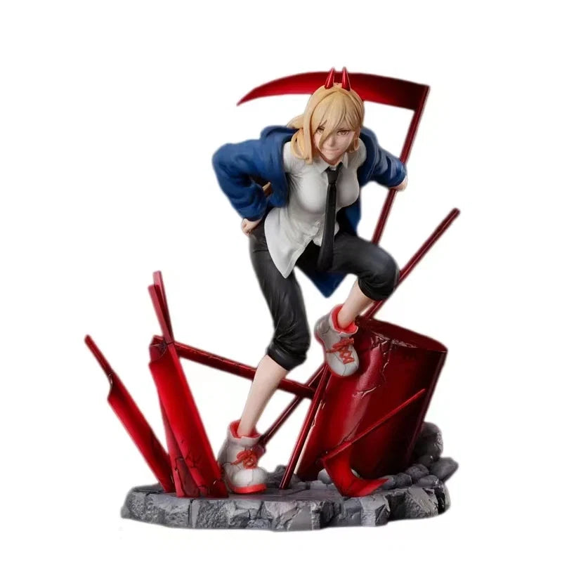 in stock、Chainsaw Man Action Figurals Power Anime Figurine Statue Figures Cartoon Toy Collectible Model Character Sculpture (Copy)
