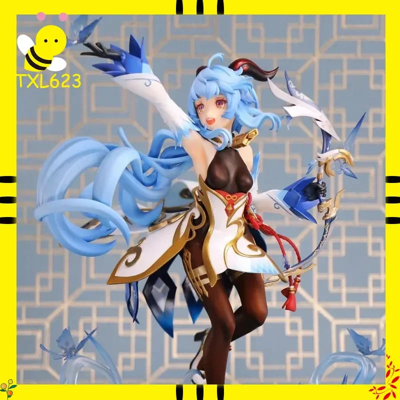 28cm Genshin Impact Ganyu Figur Wunderschönes Mädchen Anime Modell Sammlerstatue Schreibtischdeko Geschenk für Spielefans