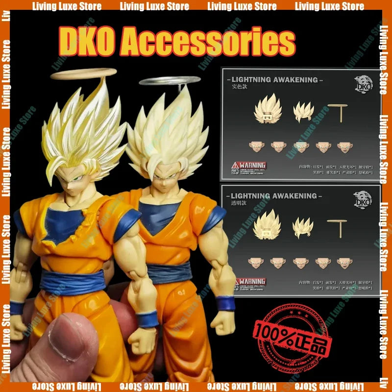 In Stock DKO TOYS Dragon Ball Z SHF SSJ2 Super Saiyan 2 Son Goku Broly Heads Accessories Headsculpt Anime Action Figure Gift PVC