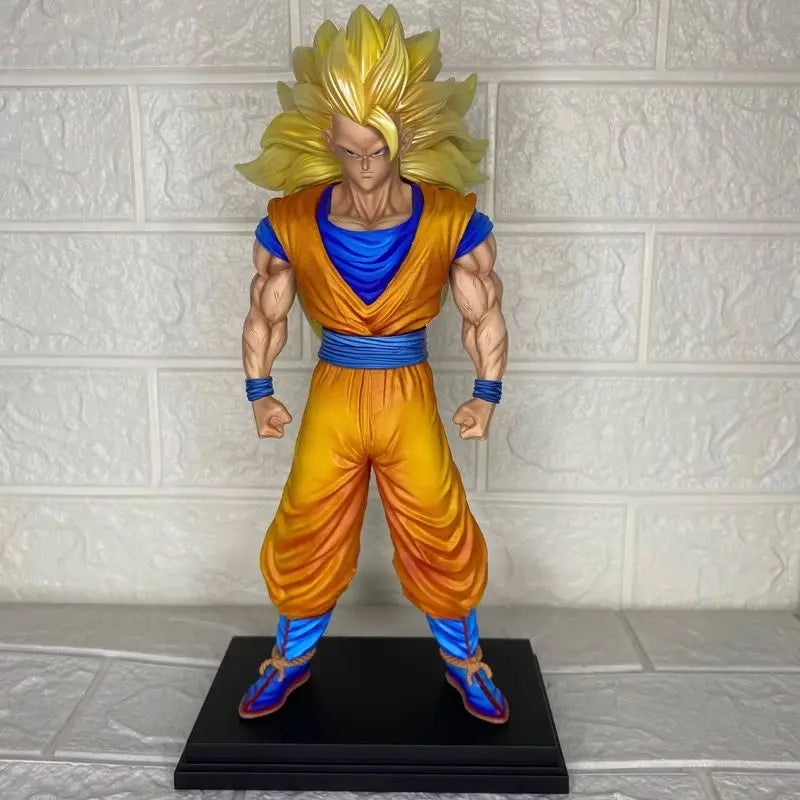 34cm Jt Super Saiyan 3 Goku Dragon Ball Action Figure Collectible Anime Model Statue Desktop Decoration Gift In 2 Colors