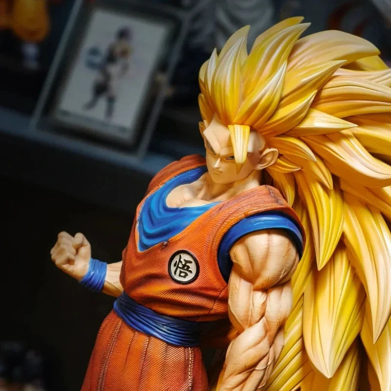 Dragon Ball 54cm JT 2% SSJ3 Goku Action Figures Large Size PVC Exquisite Anime Statue GK Collectable Model Toy Desktop Deco Gift