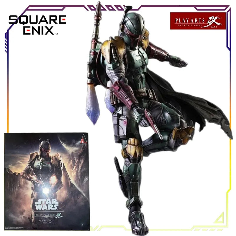 SQUAREENIX Original PLAY ARTS Modified Star Wars Series Darth Vader\Boba Fett Anime Action Figure Model Toys Gifts Fo Boys