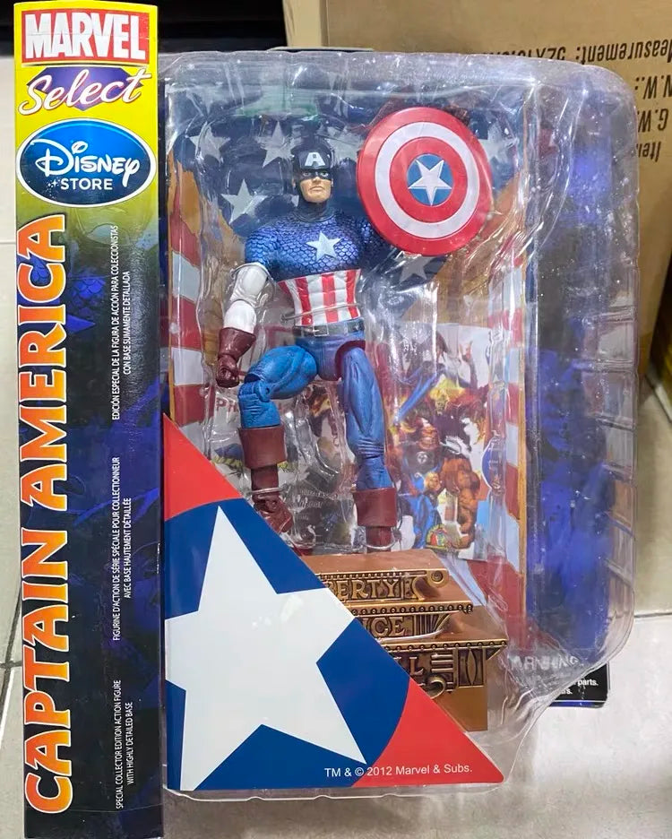 Marvel Select Captain America Action Figure Avengers Series 6-Inch Articulated Doll Model Doll Toys Authentic Boxed Version Gift