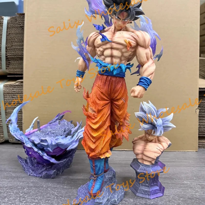 LK Factory Dragon Ball Anime 42cm Ultra Instinct Son Wukong Gk Model Trending Toys Surroundings Action Figure Collectible Toys