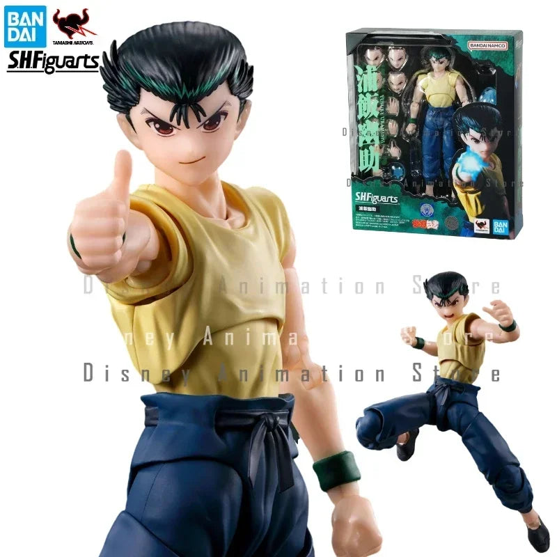 Auf Lager 100% Original Bandai S.H.Figuarts SHF Yusuke Urameshi Auf Lager Anime Action-Sammelfiguren Modellspielzeug Hobby