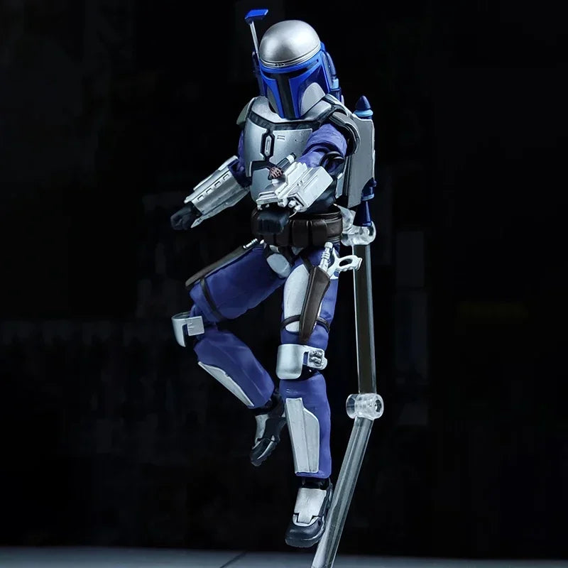 In stock Bandai SHF Jango Fett Action Figure Star Wars Anime Model Toys for Boys Gifts Original Box