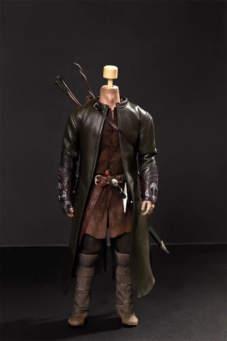 WonderWorld 1/6 Scale Soldier Long Leather Coat Jacket Model Toy Accessories For 12'' Action Figure Body In Stock
