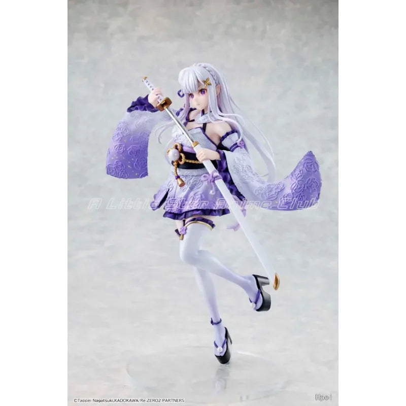 Original KADOKAWA KDcolle Re: ZERO - Starting Life in Another World Emilia Battle Costume Animation Figures Toys Model