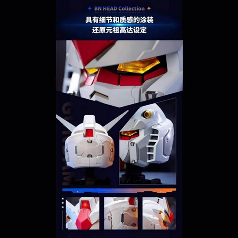 Brand New BANDAI Gunpla 47x49x33cm Rx-78 Gundam Bn Head Collection Action Figure High  Collectible Robot Kits Models Kids Gift