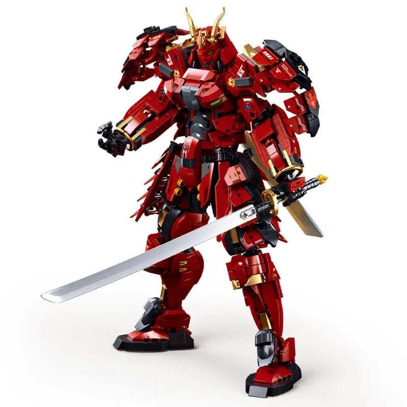 M38-B1183 Mecha series Kai Fei Samurai robot building block toy Creative decoration boy building block birthday toy gift