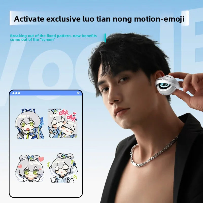 Luo Tianyi Co-branded Wireless Bluetooth earphones Touch 32h Playtime earbuds Noise reduction IPX4 Waterproof for Christmas Gift