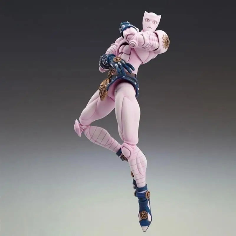 JOJO Adventure Immortal Diamond Killer Queen White  Pink  Collectible Figure M Version Joint Movable PVC Material