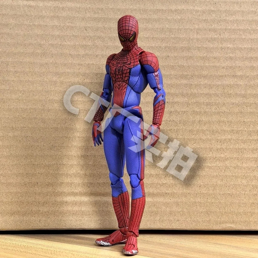 Ct Toys Mafex 001SpidermanPeter Parker Andrew Garfield The Amazing Spider-Man Shf Anime Action Figure Figurine Toys Customized