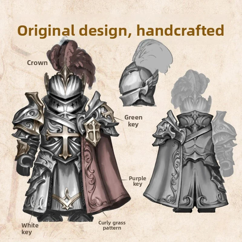 Magnetic Paladin Crusader Action Figure, Metal Model Kit for Adults, Desk Decor Fidget Toys, Halloween Christmas Birthday Gift