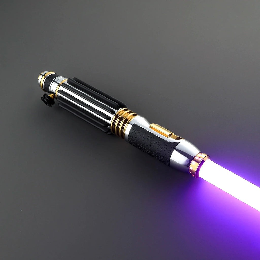 DamienSaber Mace Windu Lightsaber Sensitive Smooth Swing Light Saber Xeno3.0 Pixel Heavy Dueling Metal Handle with 34 Fonts
