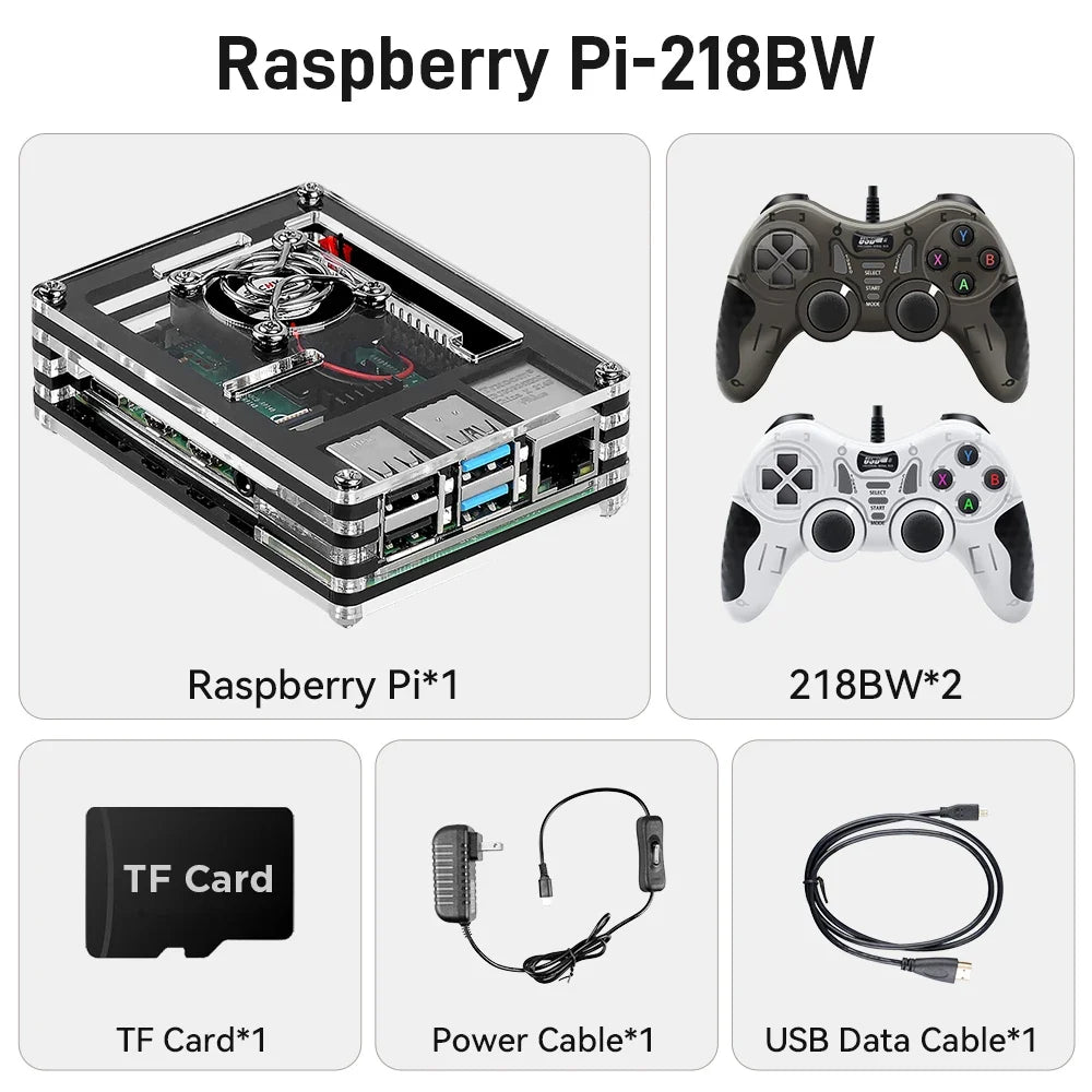 Batocera 39 OS Raspberry Pi 4 Computer Model B Retro Game Console with 90000+ Games for PS1/N64/PSP/Sega Saturn/MAME/NEOGEO/NDS