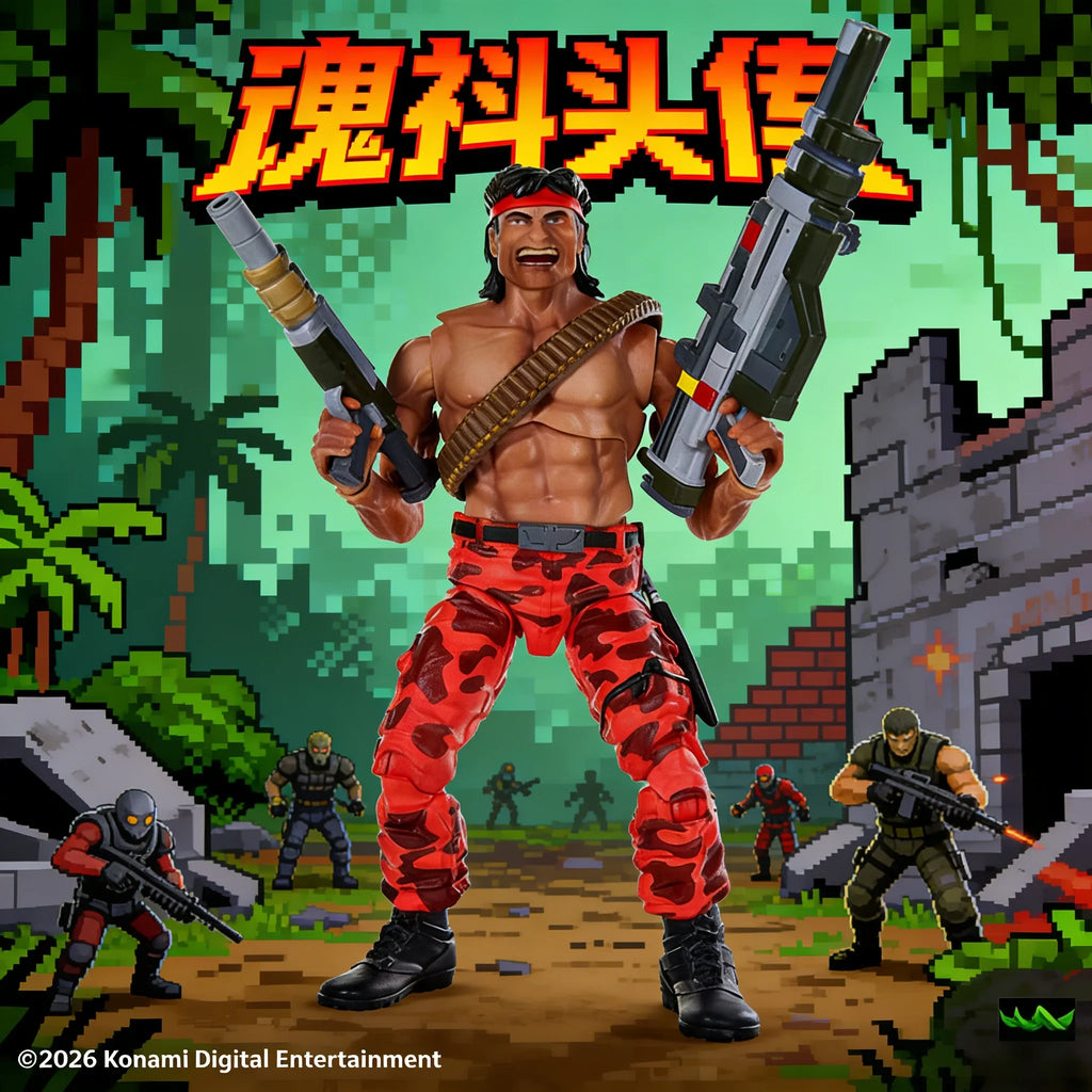 Hot Sale Premium Dna 1/12 Contra Bill Rizer Lance Bean Bewegliche Actionfigur Sammlerstück Modell Spielzeug Schreibtisch-Dekoration