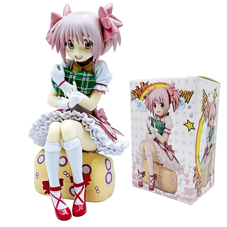 14CM Puella Magi Madoka Magica Aniem Figure Kaname Madoka Magic Girl PVC Decor Action Figures Model Anime Cartoon Model Toy Gift
