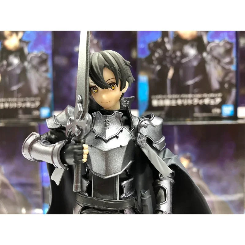 Bandai Original Sword Art Online Anime Kirigaya Kazuto Action Figure Toys for Boys Girls Kids Christmas Gift Model Dolls