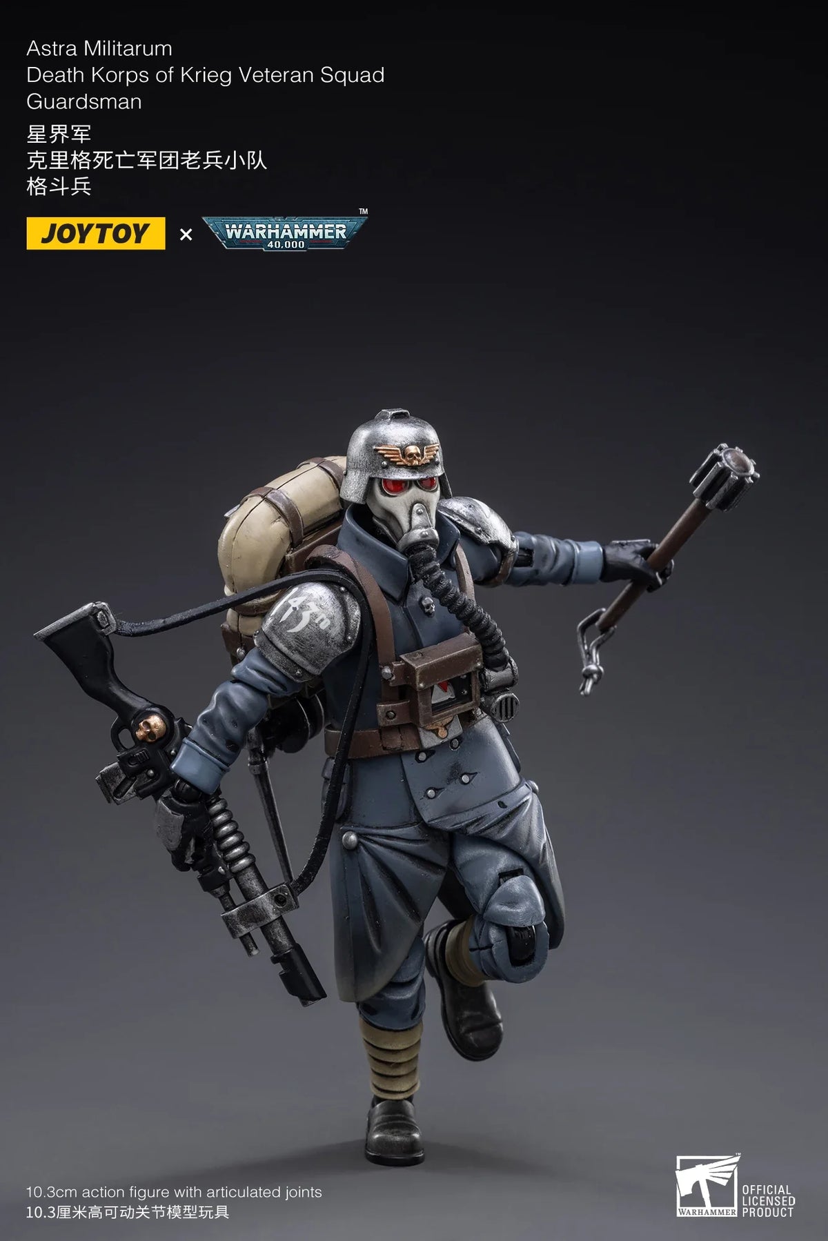 JOYTOY Warhammer 40K 1/18 Astra Militarum Death Korps of Krieg Veteran Squad Action Figure Model Toys For Collection Gift