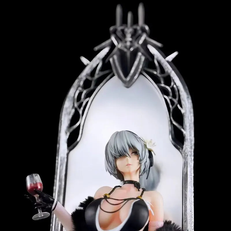NieR:Automata Nier Banquet Figure with Wine Glass, Dual Interchangeable Head Sculpts, Elegant Collectible Gift for Fans
