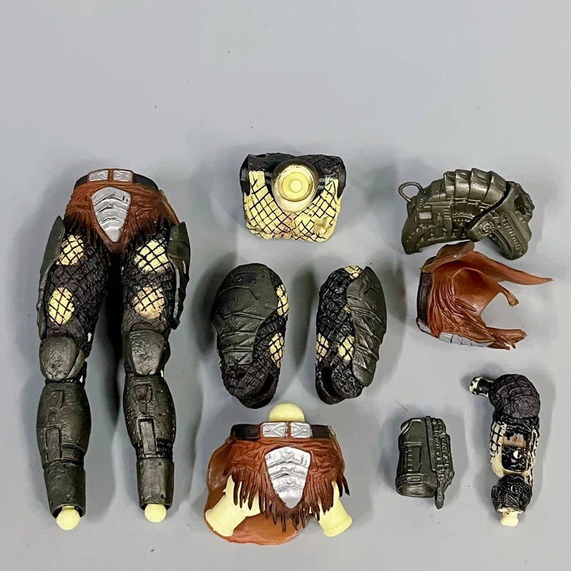 NECA Alien Vs Predator 7 Inch Action Figure  Body Model DIY Assembly Fighting Dog Toy Collectible Statue PVC Material