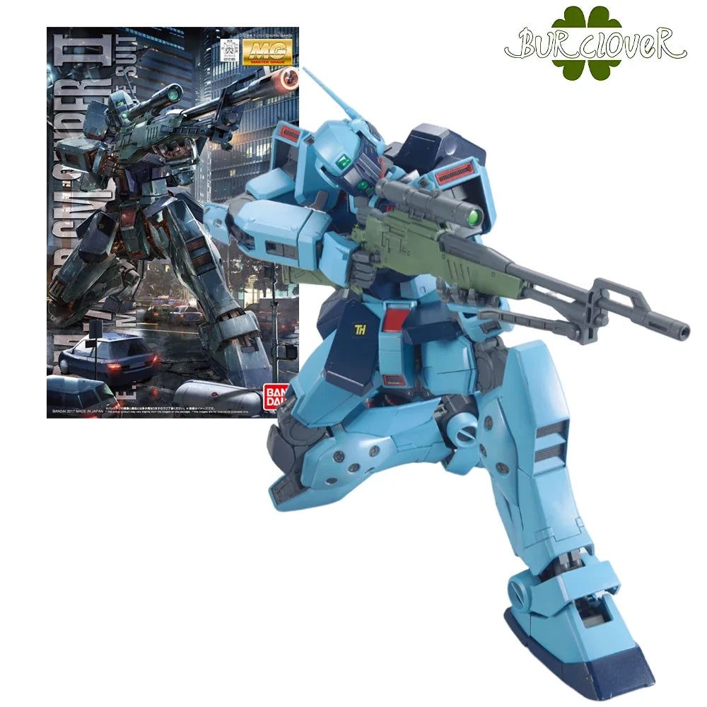 BANDAI Original GUNDAM Series Assembly Model MG 1/100 RGM-79SP GM Sniper II Anime character Movable figurines Children's toys