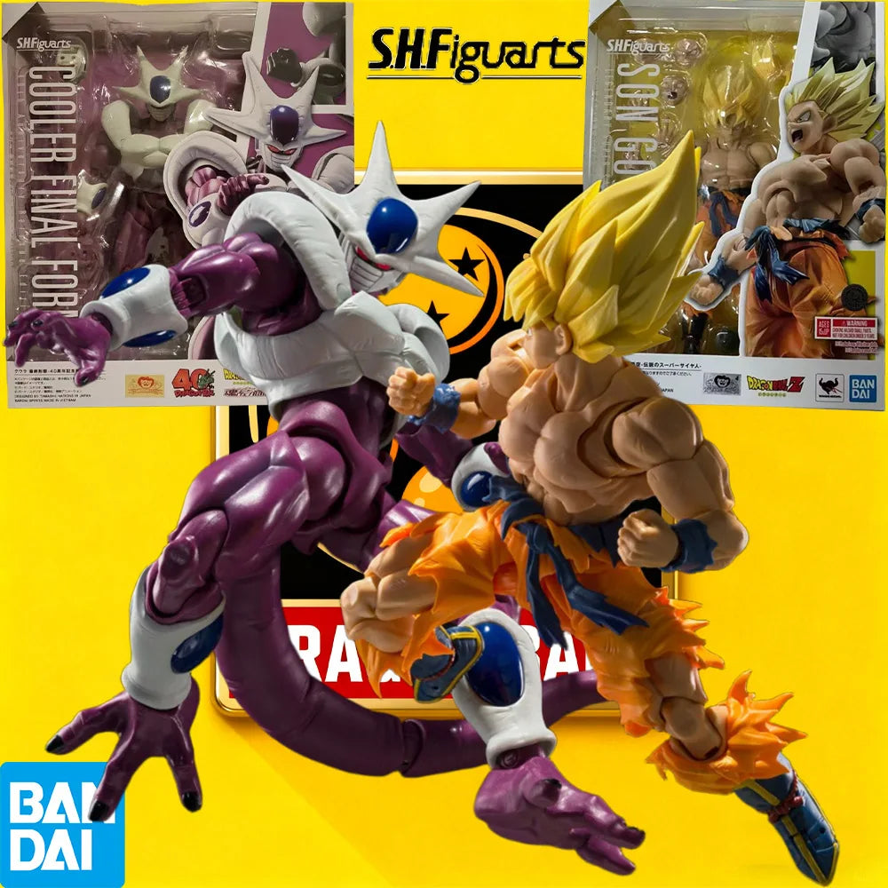 100% Authentic In Stock Genuine Bandai S.H.Figuarts Dragon Ball Cooler & Goku Anime Action Figure Collection Model Toy