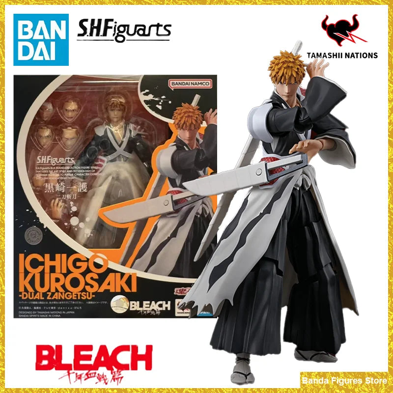 Original Bandai S.H.Figuarts SHF Ichigo Kurosaki Kenpachi Zaraki Toshiro Hitsugaya Renji Abarai Byakuya Kuchiki In Stock Toys