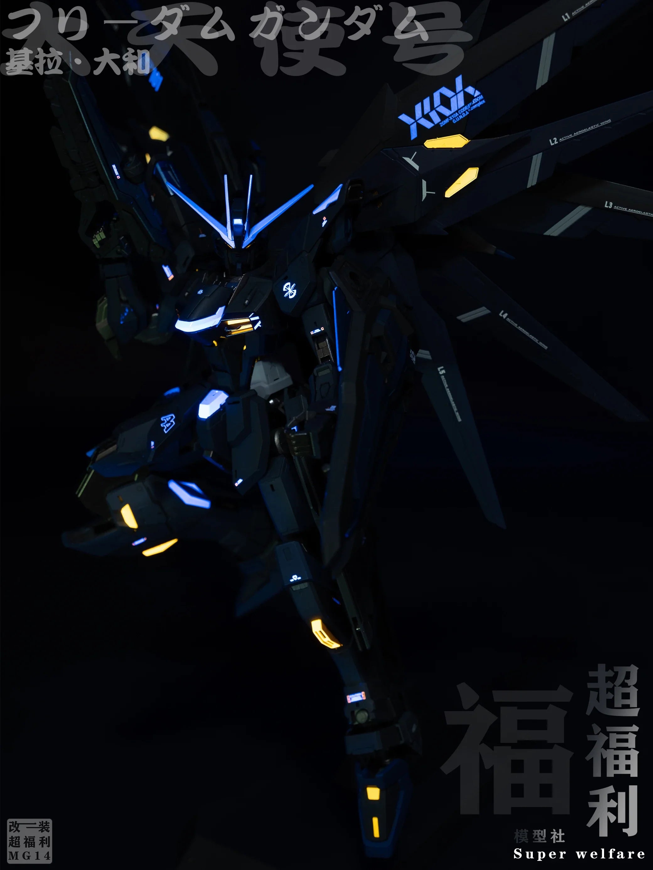 [In Stock] Gundam Finished Product Bandai Model MG Free 2.0 Gundam Color Change Model Black Phoenix Gundam Genuine Figure Gift