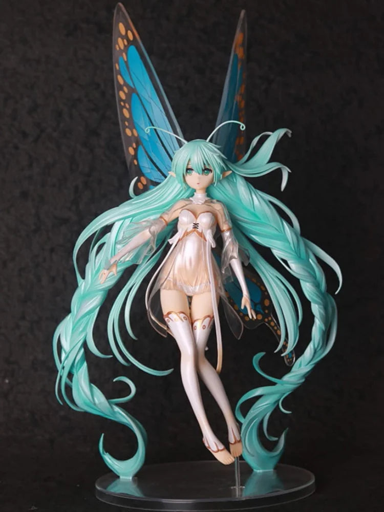 Anime 33cm Hatsune Miku Butterfly Ji Series Quadratic Element Sexy Beautiful Young Girl Pvc Model Toys Collect Ornaments Gifts