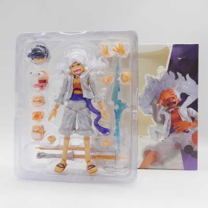 One Piece Shf Monkey D Luffy Figure Gear 5 Sun God Nika Luffy Action Figurine PVC Model Decoration Birthday Toys Gifts
