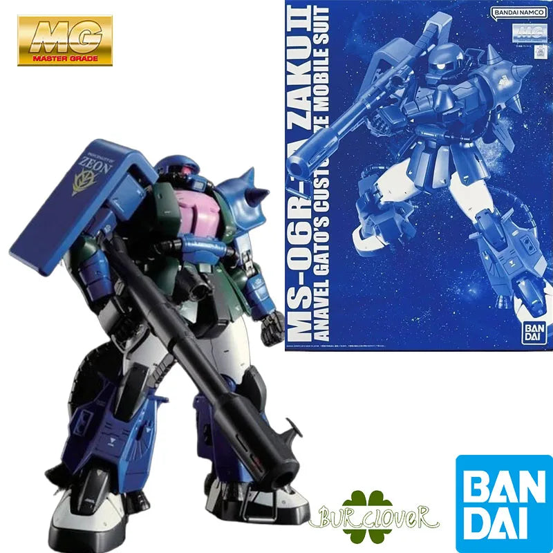 Bandai Original MG ZakuⅡ High Mobility Type MS-06R-1A 1/100 Anime Action Figure Assembly Model Toys Gifts For Children GUNDAM