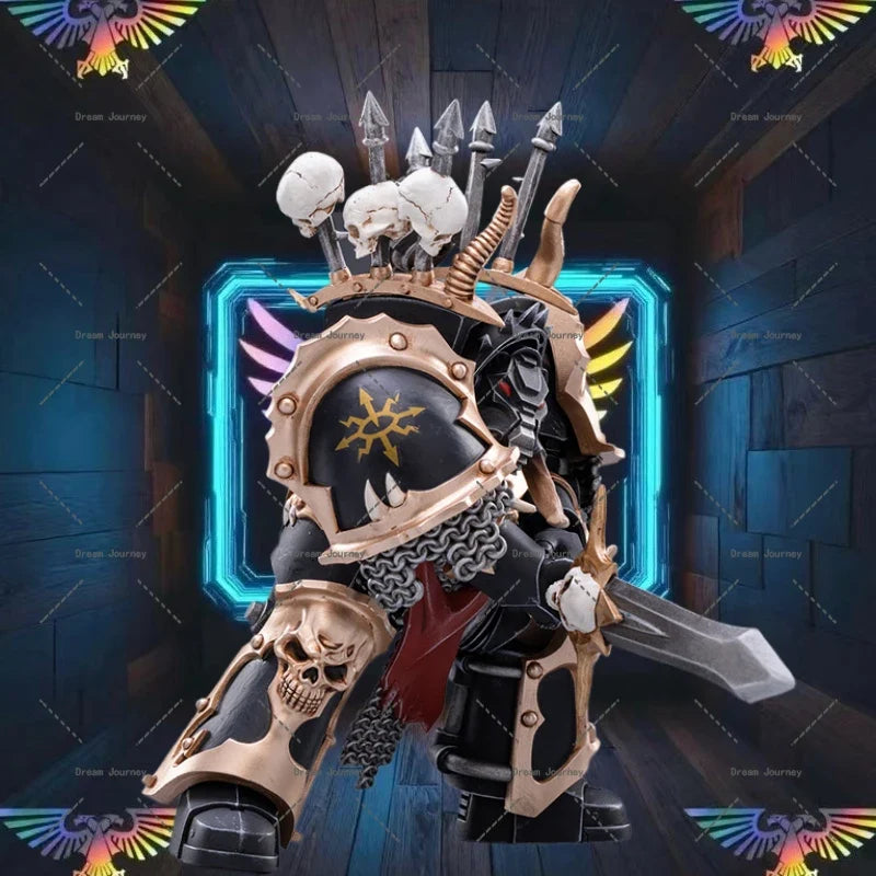 In stock Dark Source JOYTOY Warhammer 40k 1/18   Chaos Terminator Brother Gnarl   Action Doll Toy Collection