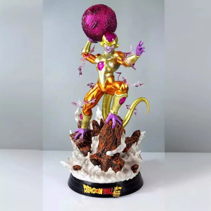 Dragon Ball GK Frisa figurine gold Frisa ball glowing scene statue anime figurine model desktop ornament cool