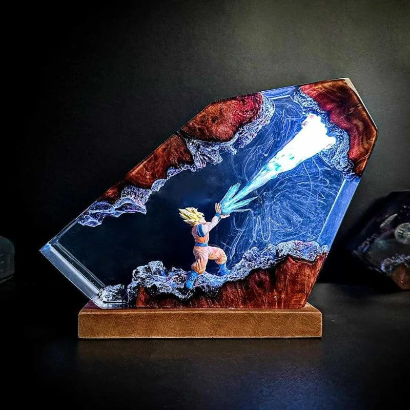 Dragon Ball Surrounding Model Night Light Wukong Shock Wave Surrounding Dragon Ball Resin Night Light Birthday Gift